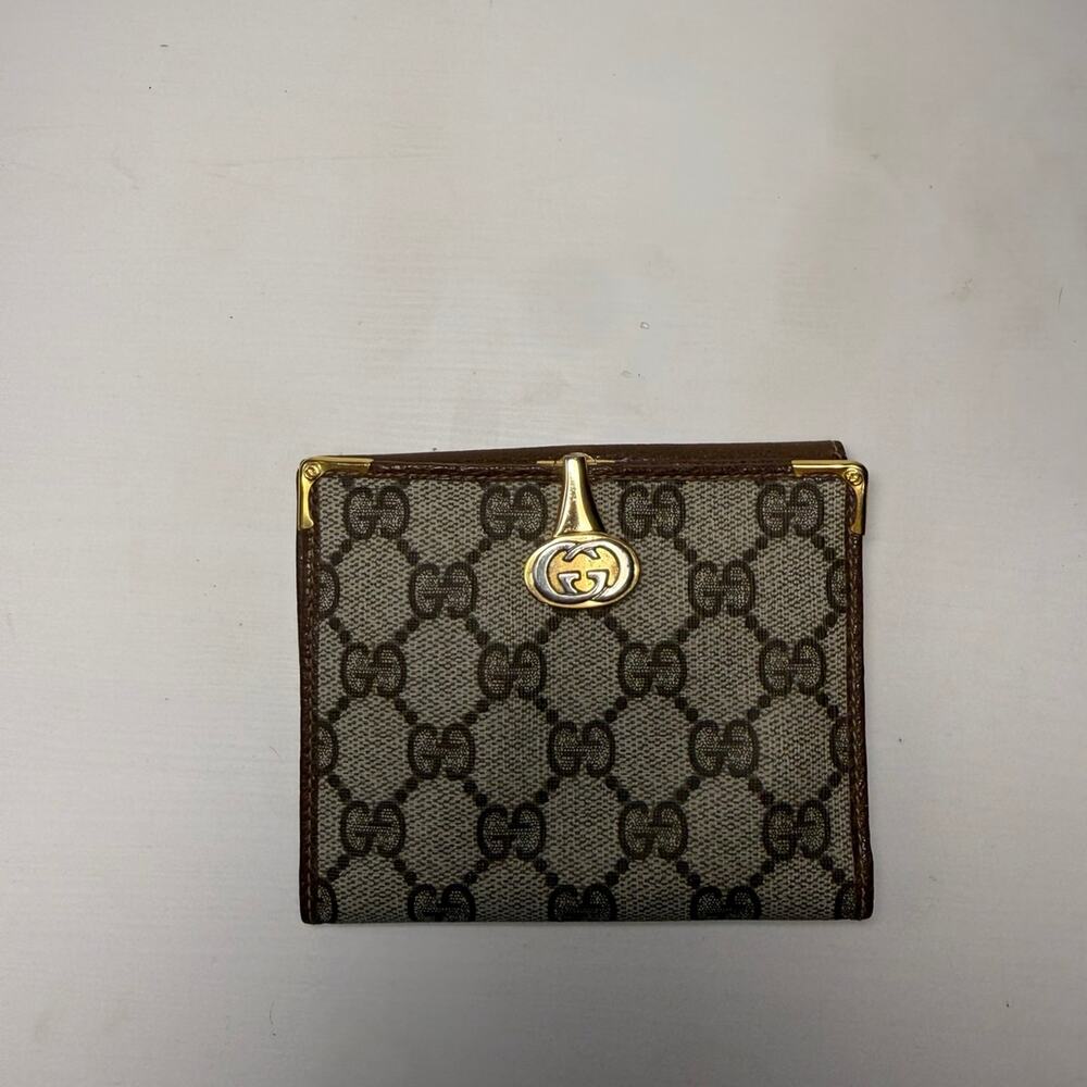 Vintage Gucci GG Monogram Bi-fold Wallet